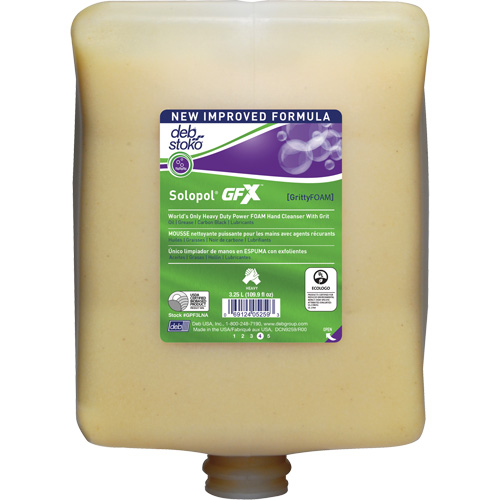 Nettoyant &agrave; mains Solopol GFX, Liquide, 3,25 L, Cartouche en plastique, Parfum&eacute; Auto-Cam
