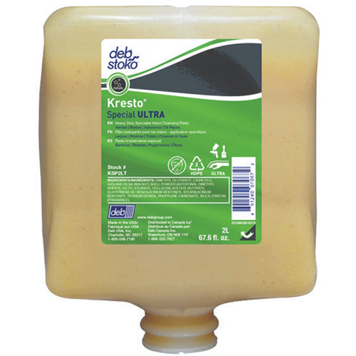 Recharge de nettoyant pour les mains Kresto Special Ultra, P&acirc;te, 2 L, Cartouche en plastique, Fraîcheur Auto-Cam