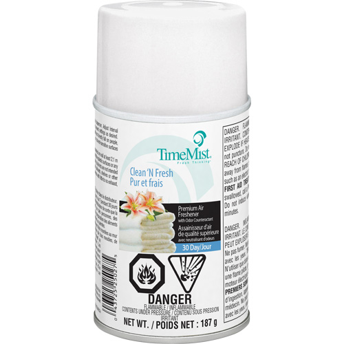 TimeMist&reg; Industrial Strength Air Freshener, Clean & Fresh, Aerosol Can/Cartridge Auto-Cam