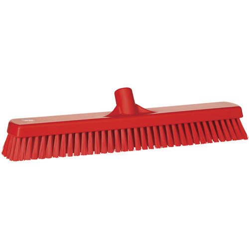 Brosse &agrave; r&eacute;curer pour planchers et murs, Crins Ferme, 19", Polyester, Rouge Auto-Cam