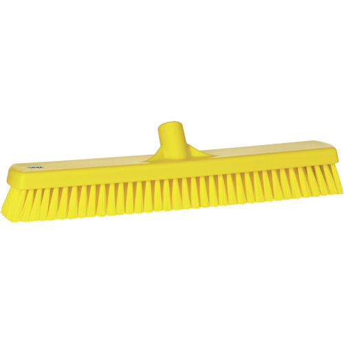 Deck & Wall Scrub Brush, Stiff Bristles, 19", Polyester, Yellow Auto-Cam