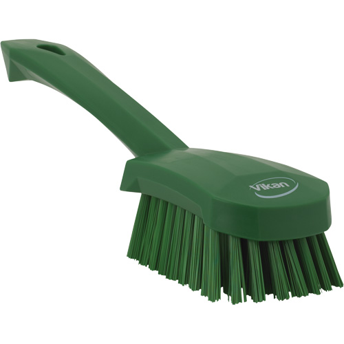 Brosse &agrave; r&eacute;curer avec manche court, Soies Ferme, Longueur de 10", Vert Auto-Cam