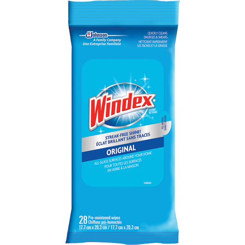 Lingettes nettoyantes pour verre et surfaces de Windex, Sachets Auto-Cam