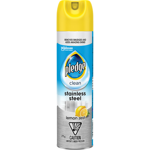 Pledge&reg; Stainless Steel Cleaner, 275 g, Aerosol Can Auto-Cam