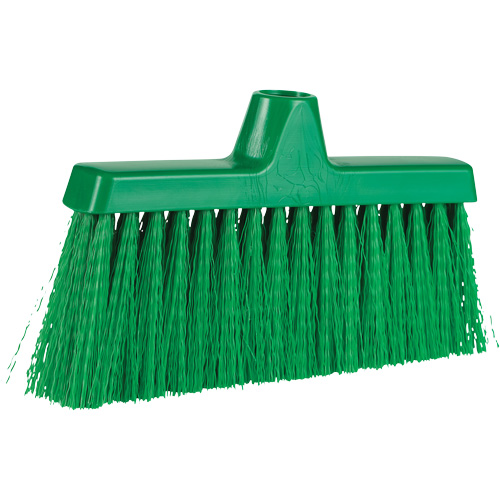 ColorCore Angle Head Broom, Medium Bristles, 10", Polypropylene, Green Auto-Cam