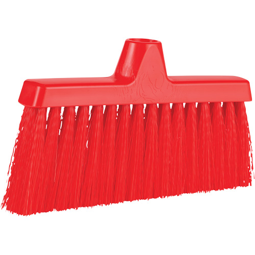 ColorCore Angle Head Broom, Medium Bristles, 10", Polypropylene, Red Auto-Cam