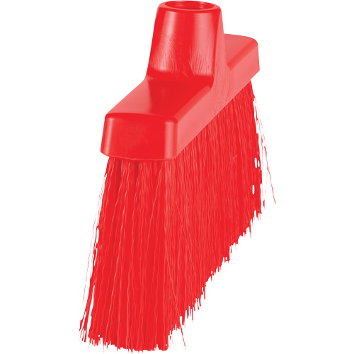 ColorCore Angle Head Broom, Medium Bristles, 10", Polypropylene, Red Auto-Cam