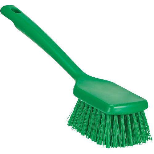 ColorCore Short Handle Brush, Stiff Bristles, 12" Long, Green Auto-Cam