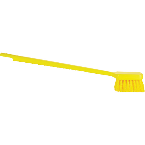 ColorCore Long Handle Brush, Stiff Bristles, 20" Long, Yellow Auto-Cam