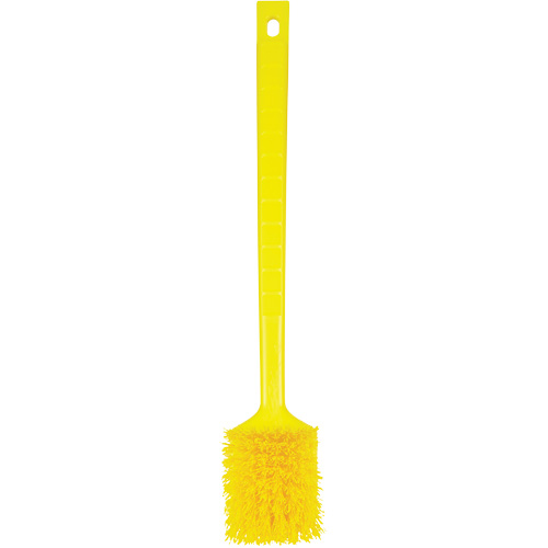 ColorCore Long Handle Brush, Stiff Bristles, 20" Long, Yellow Auto-Cam