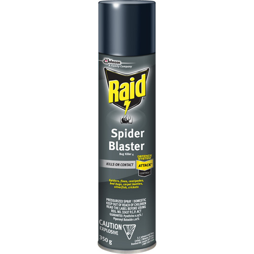 Insecticide exterminateur daraign&eacute;es Raid, 350 g, Canette a&eacute;rosol, &agrave; base de solvant Auto-Cam