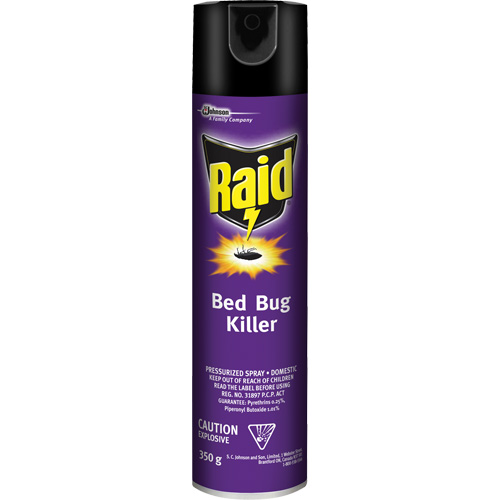 Raid&reg; Bed Bug Killer Insecticide, 350 g, Aerosol Can, Solvent Base Auto-Cam