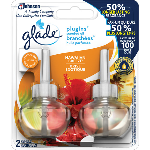 Recharge Glade Branch&eacute;es huile parfum&eacute;e, Brise exotique, Cartouche Auto-Cam