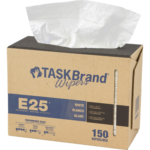 Essuie-tout &eacute;conomique &agrave; renfort tiss&eacute; TaskBrand E25, Tout usage, 16-3/4" lo x 9-3/4" la Auto-Cam