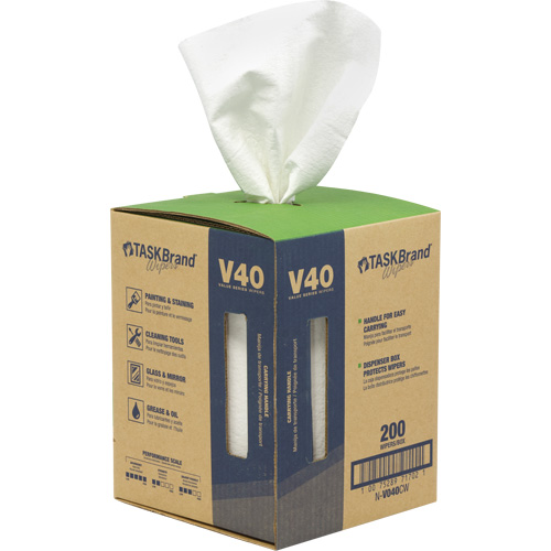 TaskBrand&reg; V40 Value Series Wipers, All-Purpose, 12" L x 10" W Auto-Cam