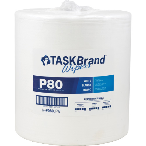 Chiffons de premi&egrave;re qualit&eacute; P80 TaskBrand, Robuste, 13" lo x 12" la Auto-Cam