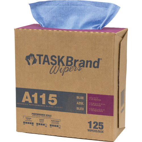 TaskBrand&reg; A115 Advanced Performance Wipers, Heavy-Duty, 16-3/4" L x 12" W Auto-Cam