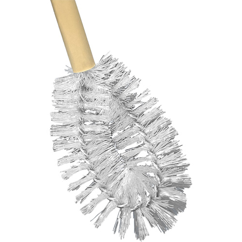 HD Toilet Brush with Wire Centre, 20" L, Polypropylene Bristles, Yellow Auto-Cam