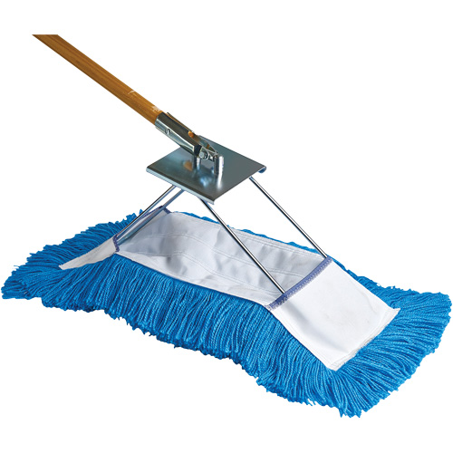 Dust Mop with Frame & Handle, Slip On Style, Yarn, 36" L x 5" W Auto-Cam