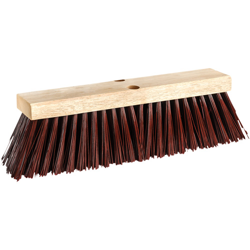Street Push Broom, 14", X-Coarse, Polypropylene Bristles Auto-Cam