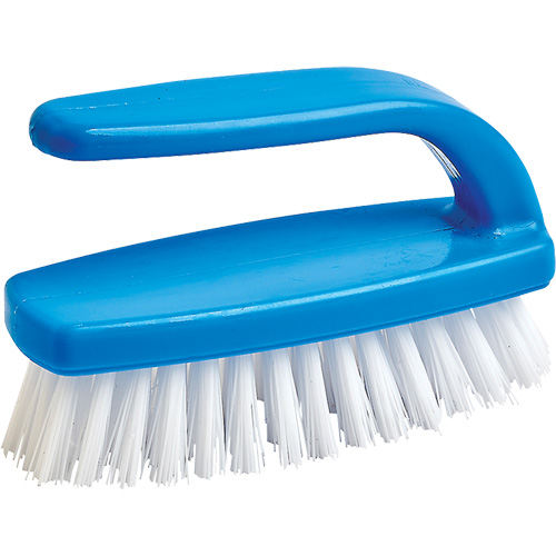 Nail Cleaning Brush, 4" L, Synthetic Bristles, Blue/White Auto-Cam