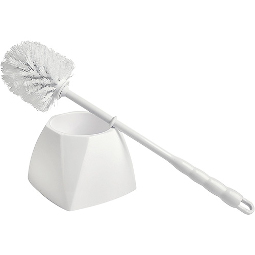 Bowl Brush with Caddy, 15-1/2" L, Polypropylene Bristles, White Auto-Cam