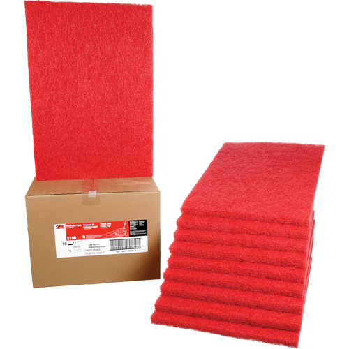 Tampon de nettoyage pour tapis, 14" x 20", Lustrage/Nettoyage, Rouge Auto-Cam