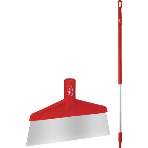 Grattoir &agrave; plancher avec manche, Rouge, 9-3/5" la x 55-9/10" lo Auto-Cam