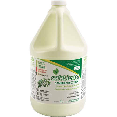 Nettoyant d&eacute;sinfectant CITRIC &agrave; l'huile de menthe poivr&eacute;e, 4 L, Cruche Auto-Cam