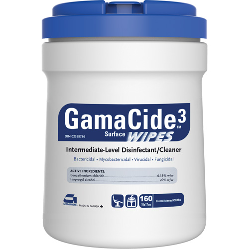 D&eacute;sinfectant pour surfaces multiples GermiCide3, 160 lingettes Auto-Cam