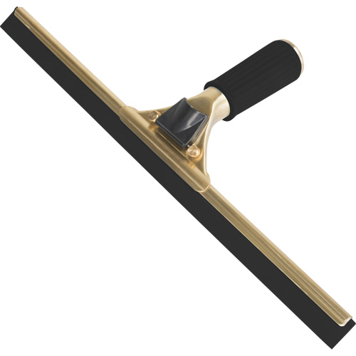 Handheld Window Squeegee, 18", Rubber, Brass Frame Auto-Cam