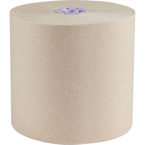 Essential 100% Recycled Brown Hard Roll Towels, 1 Ply, Standard, 700' L Auto-Cam