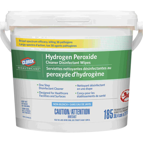 Lingettes d&eacute;sinfectantes et nettoyantes &agrave; base de peroxyde d'hydrog&egrave;ne Healthcare, 185 lingettes Auto-Cam