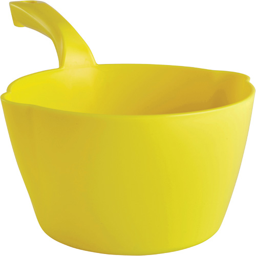 Round Bowl Scoop, Plastic, Yellow, 64 oz. Auto-Cam