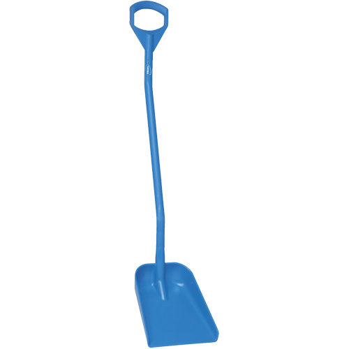 Ergonomic Small Blade Shovel, 50" Length, Plastic, Blue Auto-Cam