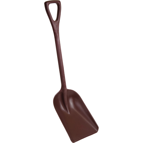 One-Piece Metal Detectable Shovel, 10" x 14" Blade, 37-1/2" Length, Plastic, Red Auto-Cam