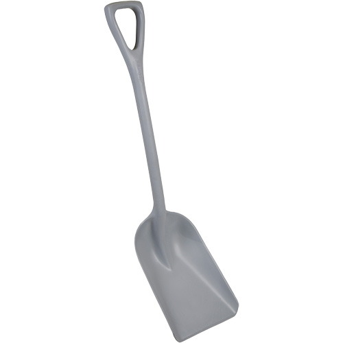 One-Piece Metal Detectable Shovel, 10" x 14" Blade, 37-1/2" Length, Plastic, Grey Auto-Cam