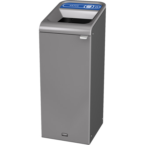 Conteneur pour d&eacute;chets de papier Configure, Vrac/Bord de rue/De bureau, Acier, 15 gal. US Auto-Cam