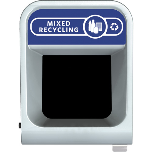 Conteneur pour d&eacute;chets de recyclage m&eacute;lang&eacute;s Configure, Vrac/Bord de rue/De bureau, Acier, 33 gal. US Auto-Cam
