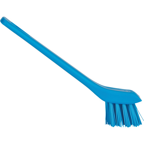 Brush with Scraping Edge, Stiff Bristles, 6" Long, Blue Auto-Cam