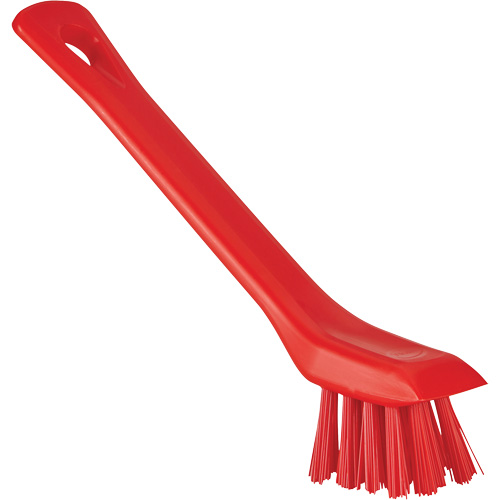 Brosse avec rebord grattoir, Soies Ferme, Longueur de 6", Rouge Auto-Cam