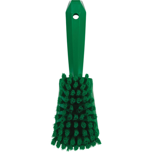 Brosse &agrave; r&eacute;curer avec manche court, Soies Doux, Longueur de 10-1/2", Vert Auto-Cam