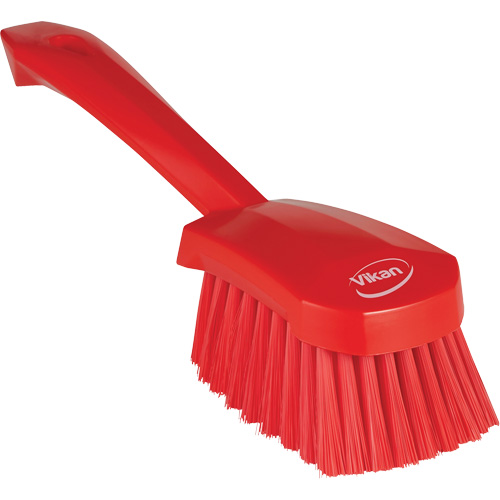 Brosse &agrave; r&eacute;curer avec manche court, Soies Doux, Longueur de 10-1/2", Rouge Auto-Cam
