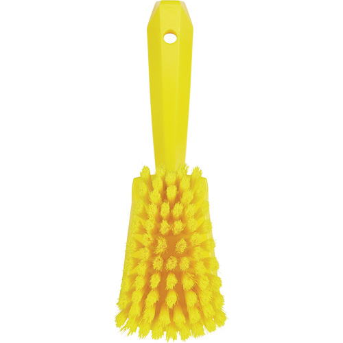 Brosse &agrave; r&eacute;curer avec manche court, Soies Doux, Longueur de 10-1/2", Jaune Auto-Cam