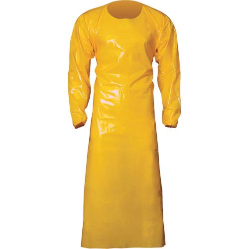 Top Dog 6 Mil. Gown, X-Large, Yellow, Polyurethane Auto-Cam