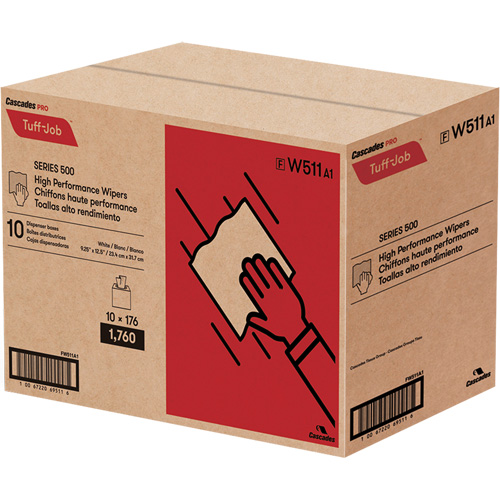 Pro Tuff-Job&reg; High Performance Spunlace Wipers, All-Purpose, 12-1/2" L x 9-1/4" W Auto-Cam