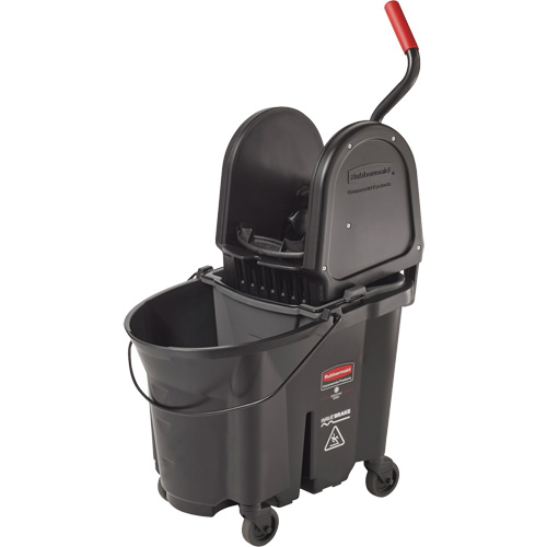 Wavebrake&reg; Bucket & Wringer, Down Press, 8.75 US Gal.(35 Quart), Black Auto-Cam