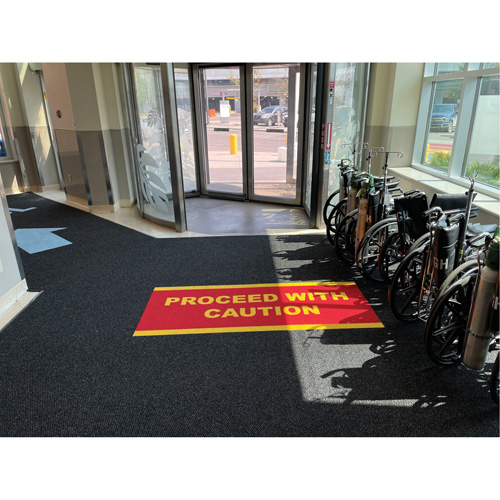 Supreme Knob Entrance Matting, Wiper/Scraper, 13-5/12' x 75-1/2' x 7/16", Charcoal Auto-Cam