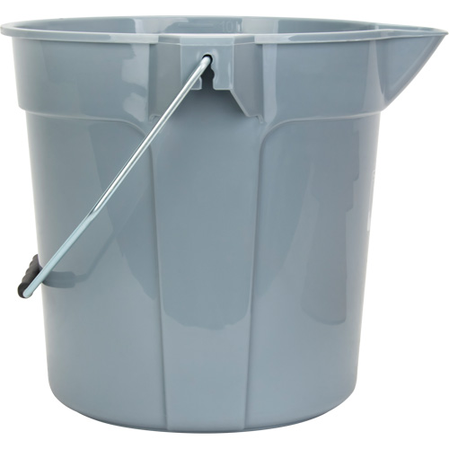 Round Bucket with Pouring Spout, 2.64 US Gal. (10.57 qt.) Capacity, Grey Auto-Cam