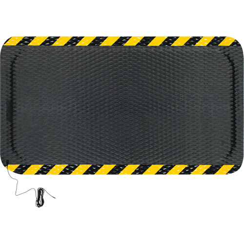 Hog Heaven Electrically Conductive Mat Kit, 3' W x 5' L, 7/8" Thickness, Black/Yellow, Nitrile Auto-Cam